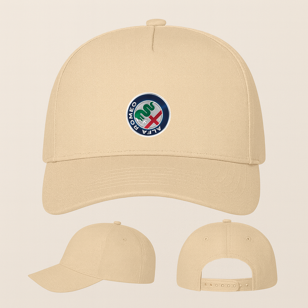 Alfa Romeo Car Five Panel Twill Snapback Cap